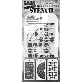 3 Mini Pochoirs Tim Holtz N°59