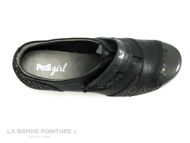 Achat chaussures Pedi Girl Femme Chaussure basse / Derby, vente Pedi Girl AURIA Laiton Niquel - Chaussure confort Femme velcro