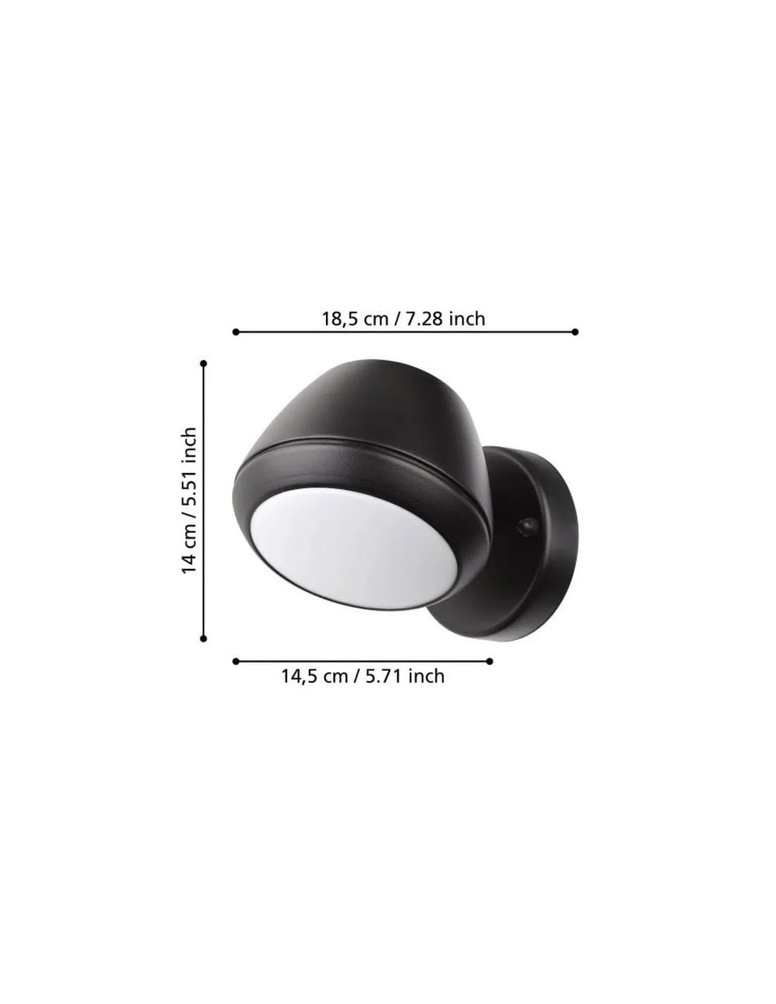 Applique murale LED d'extérieur NIVAROLO avec 1X4,6W GU10 400lm IP44 | LéonLeds