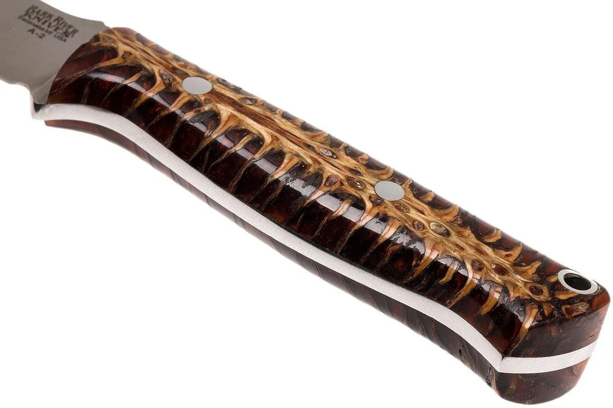 Bark River Bravo EDC A2, Orange & Red Pinecone, black sheath