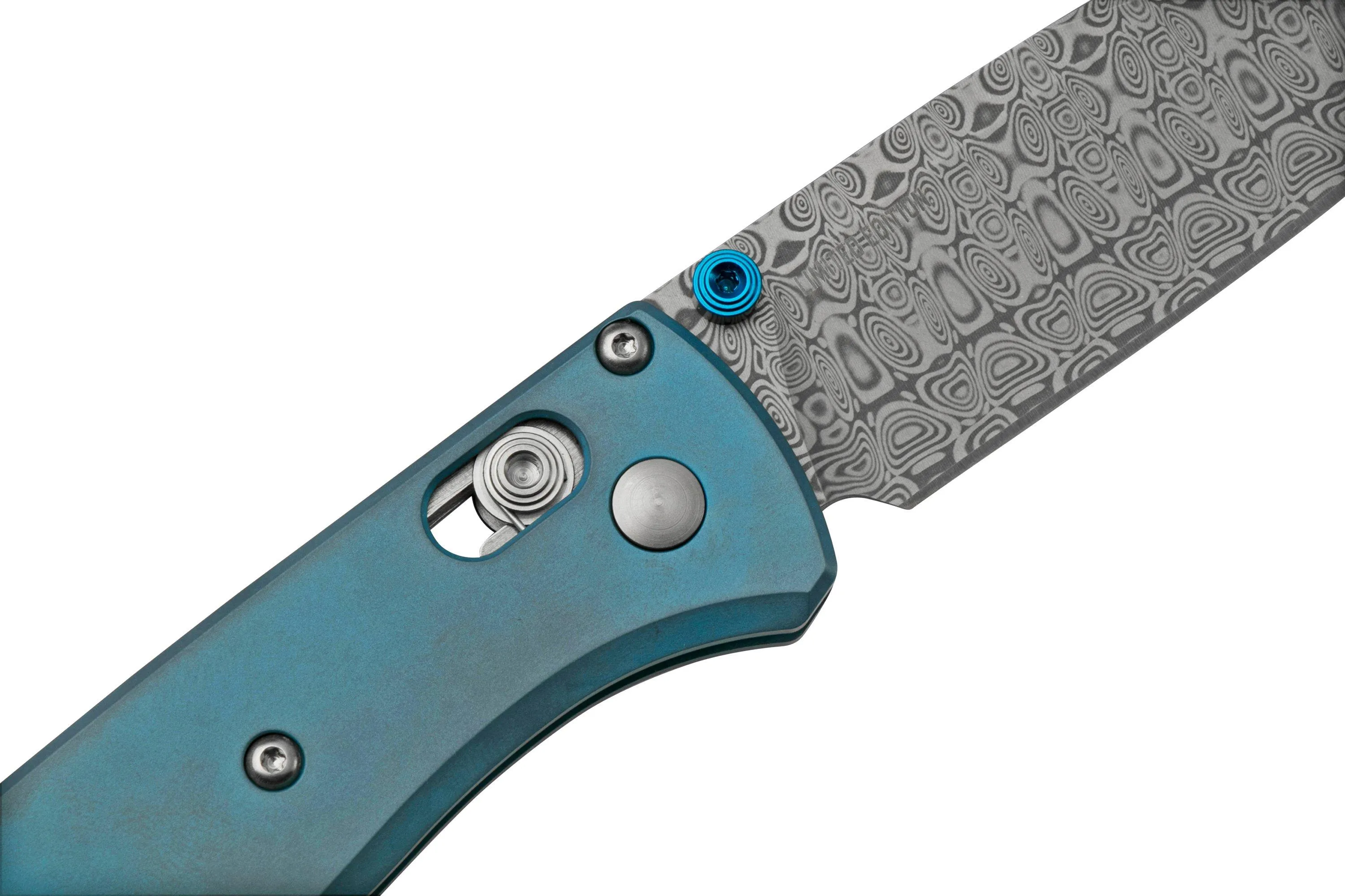 Benchmade Bugout 5th Anniversary 2022 535-2204 Blue Damasteel, couteau de poche