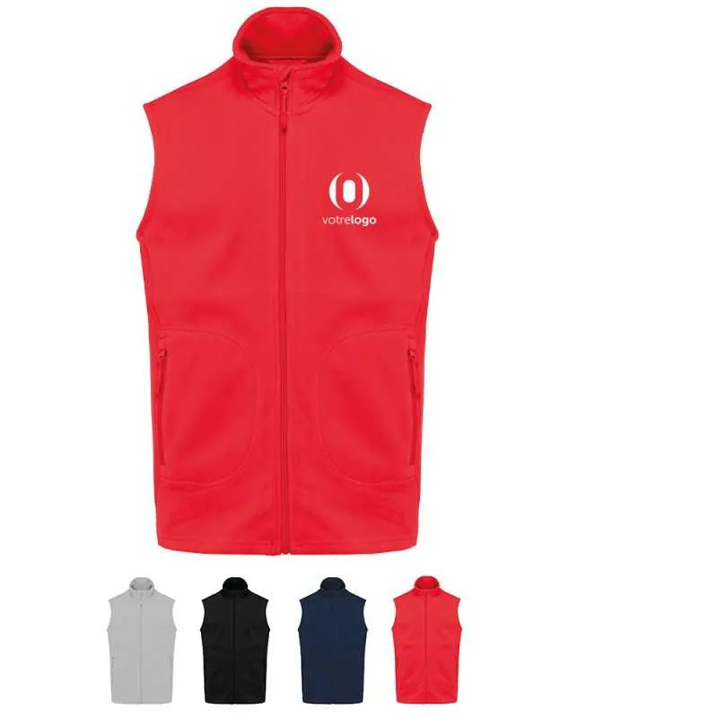 Bodywarmer publicitaire polaire unisexe polyester recyclé 280G/M² "Jungo" | Oppermann.fr