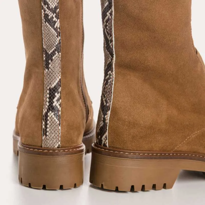 BOOTS DUSKY CUIR VELOURS