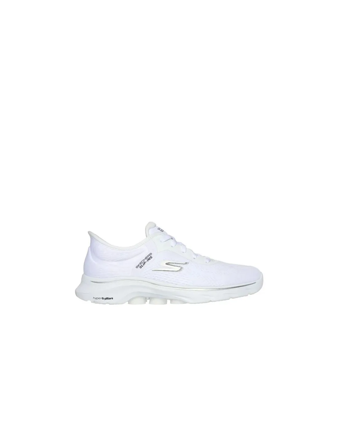 Chaussures Skechers Go Walk 7 - Valin Femme Textile blanc/bordures noires