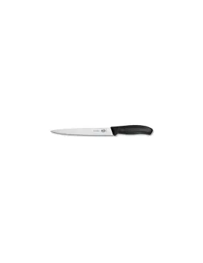 couteau filet de sole noir 20 cm flexible - fibrox - victorinox
