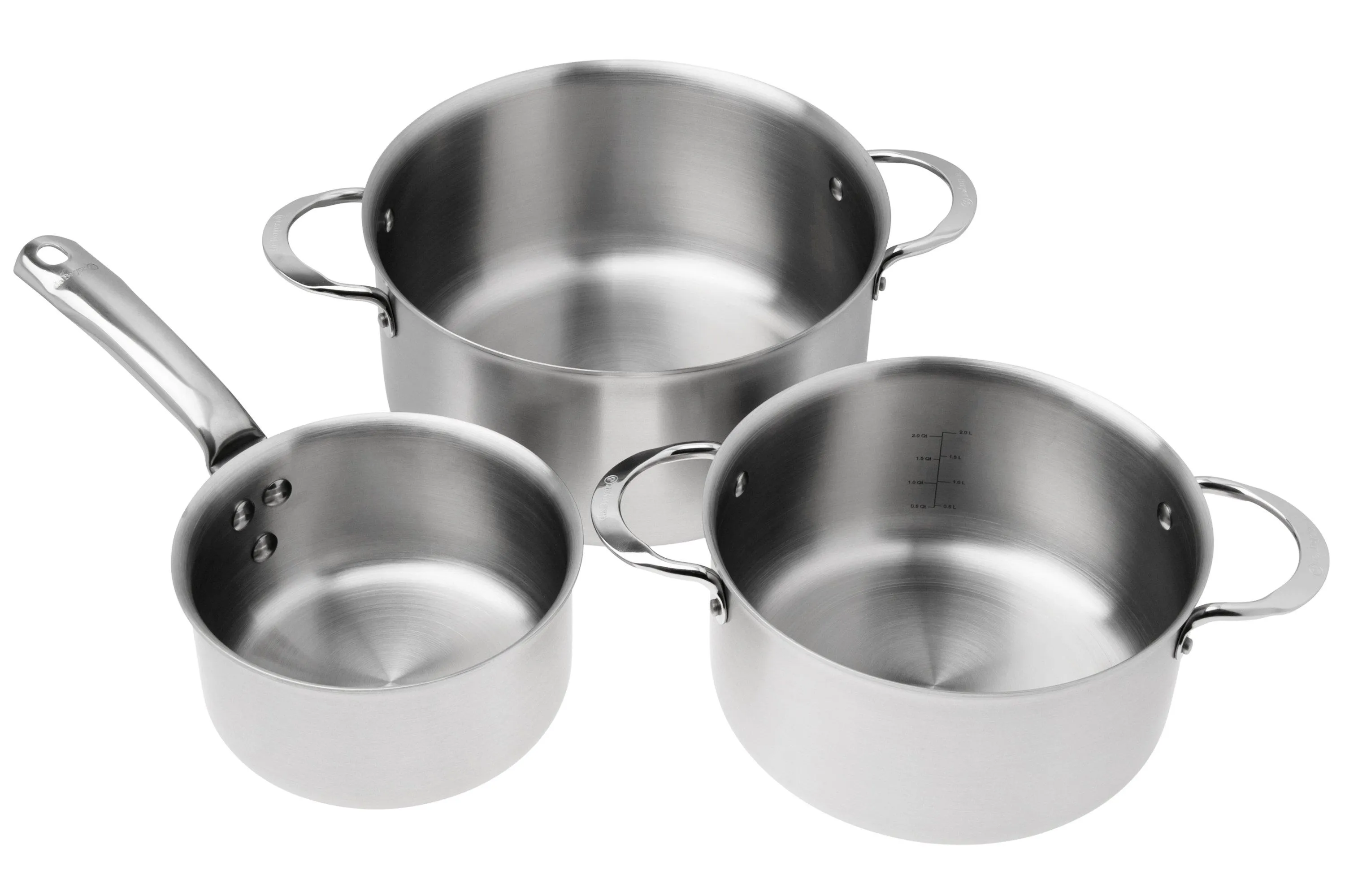 de Buyer Alchimy 3601.06 Ensemble de casseroles 3 pièces avec couvercle