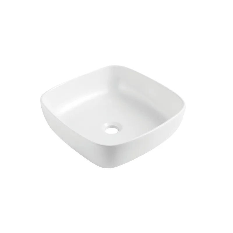 Design Anubit Lavabo à poser carré 405 - Blanc | Banio salle de bain
