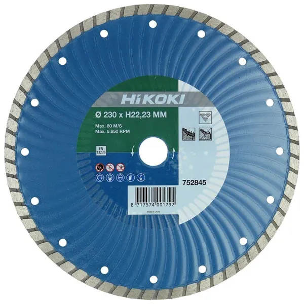 DISQUE DIAMANT TURBOBPRO HIKOKI Diam 115 mm - Alésage 22.2 mm