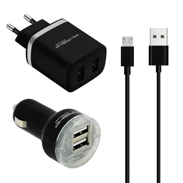 Double chargeur USB 12V et 230V avec charge Rapide 2,1 A | Chargeurs secteur / solaires 