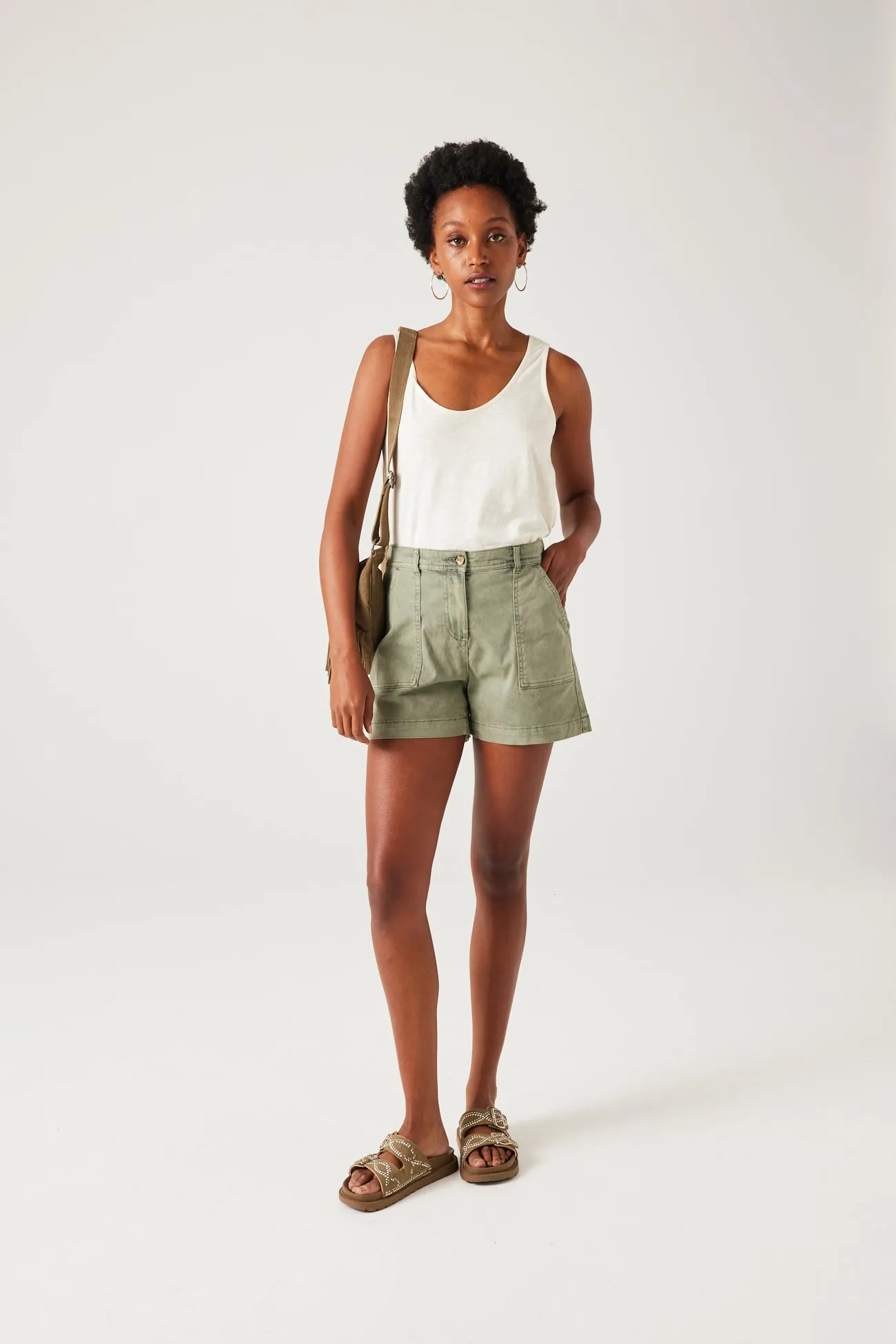 Débardeur dos en crochet Femme - Ecru