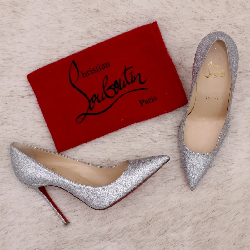 Escarpins Decollete 100 glitter p.38 –  Christian Louboutin