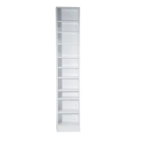 Etagère 10 niveaux blanc L43xP25xH230cm