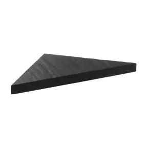 Etagère d'angle en résine MARMOX CORNERRESIN9005 - Imitation ardoise - Noir + fixations