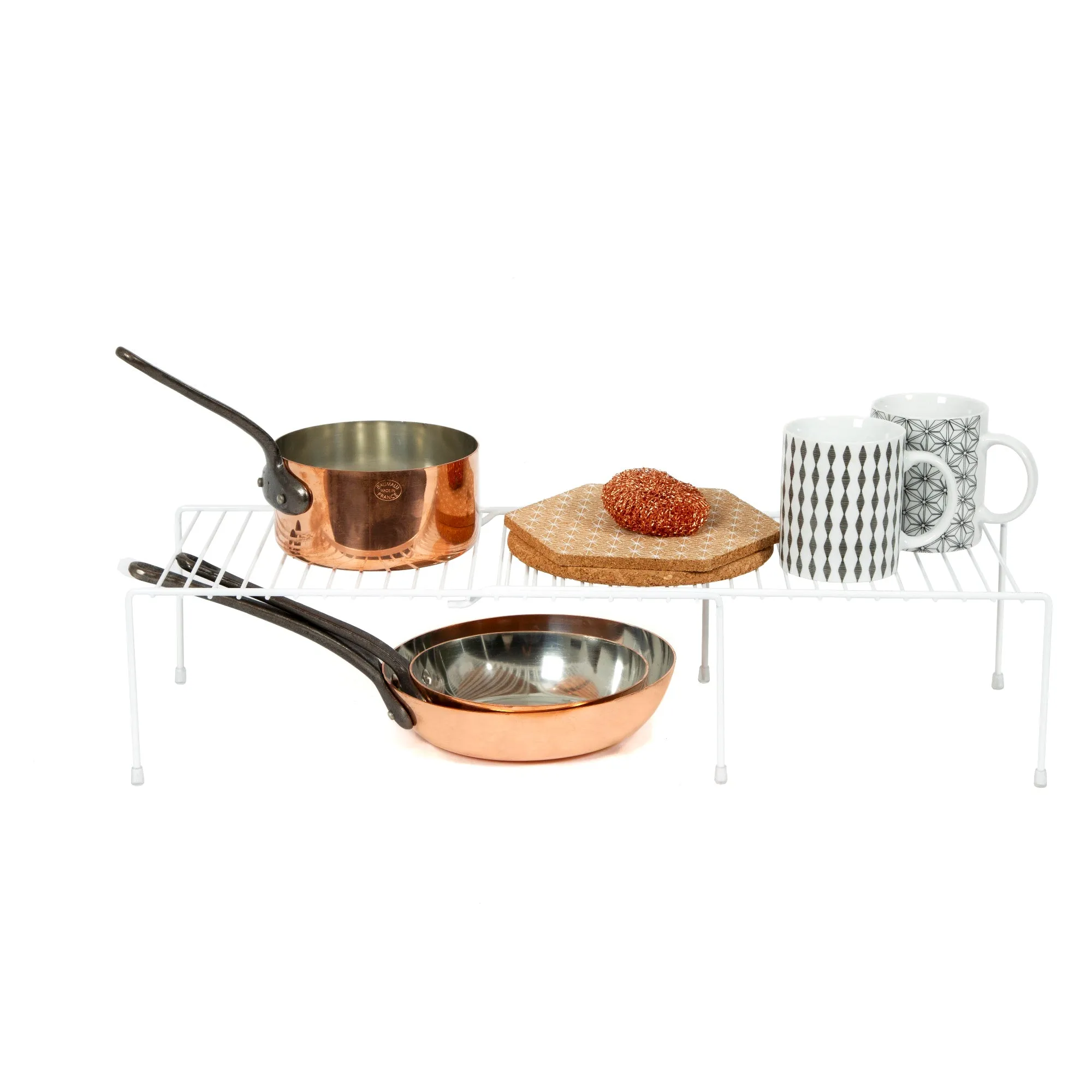 Etagère de cuisine extensible en métal Perth blanche