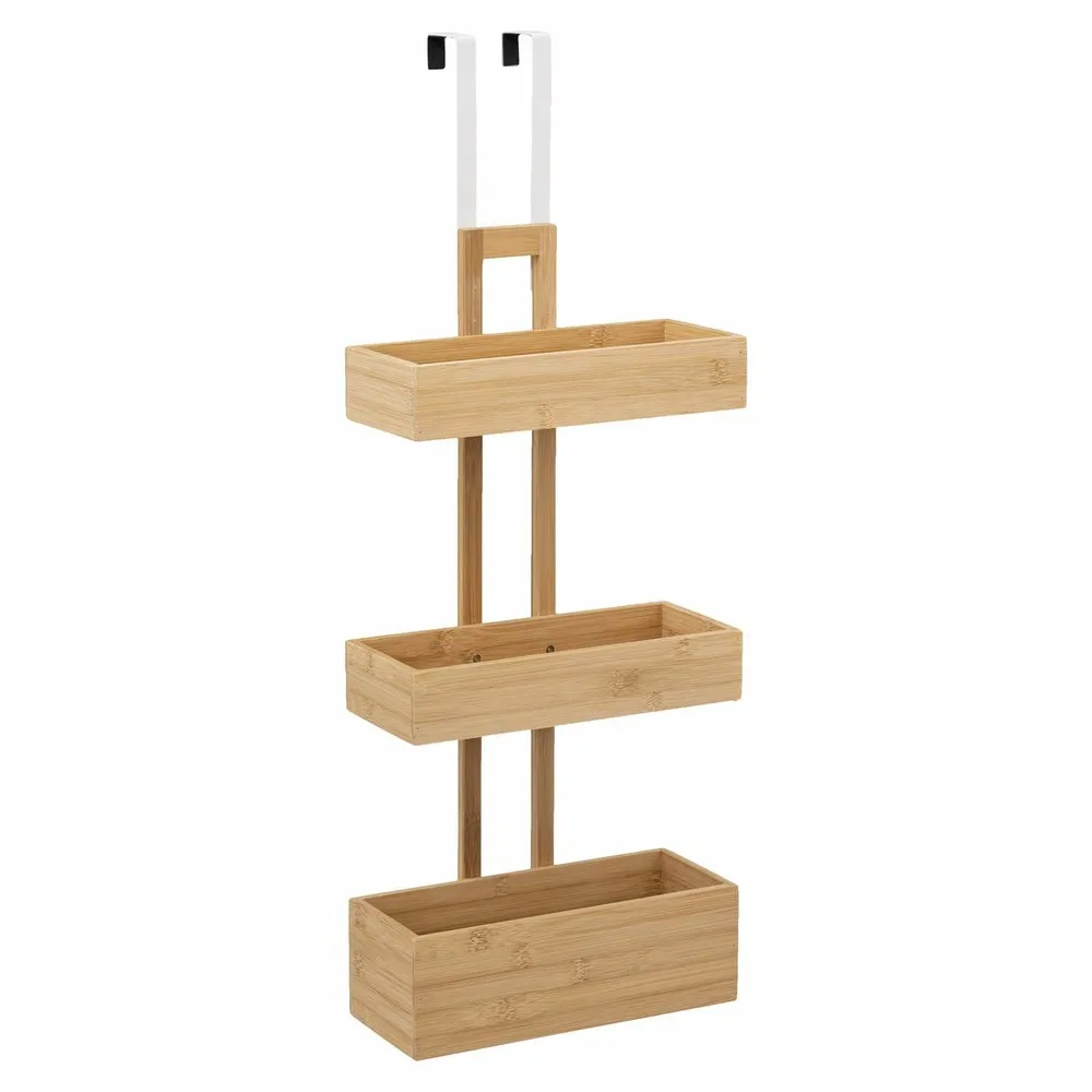 Etagère de porte 3 niveaux en bambou - marron