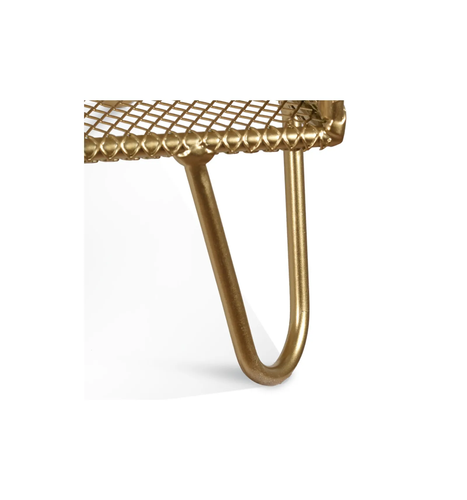 Etagère grillagée en métal doré-4 cases