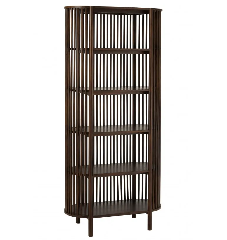 Etagère marron ajourée en bois de manguier
