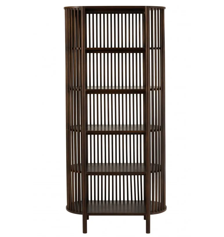 Etagère marron ajourée en bois de manguier