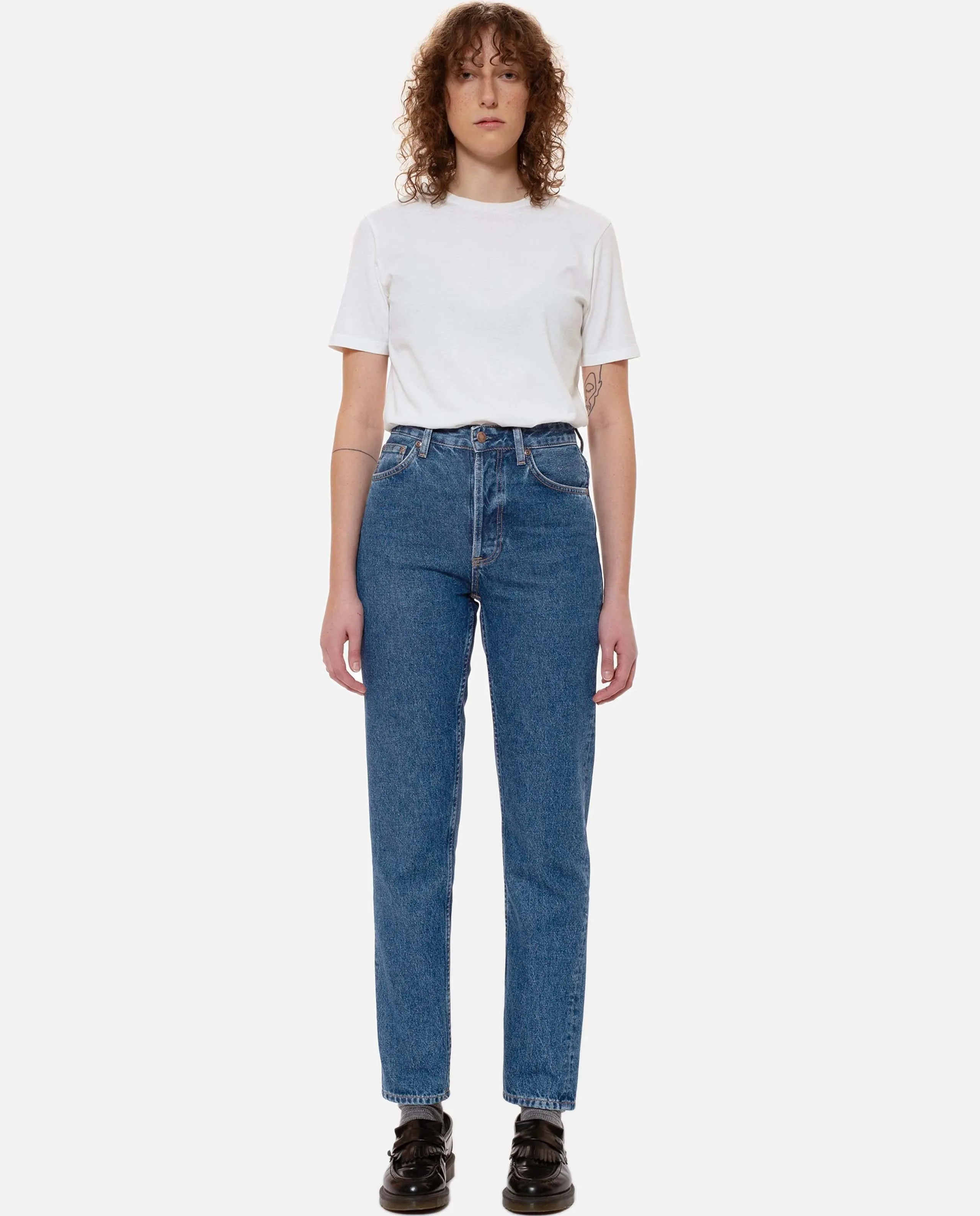 Jean mom en coton bio Breezy Britt 90s Stone