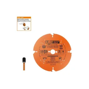 Lame circulaire diamant pour MATERIAUX COMPOSITES - Diamètre 165mm - Alésage 20mm - 4 dents - CMT Orange tools