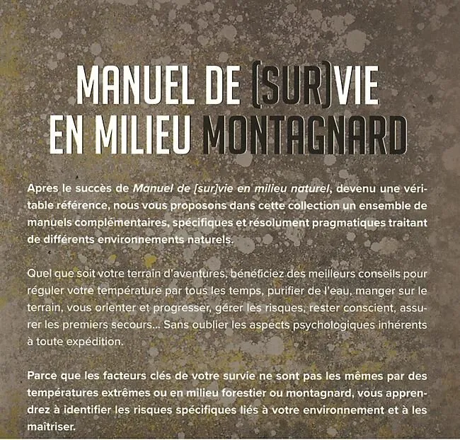 MANUEL DE SURVIE EN MILIEU MONTAGNARD