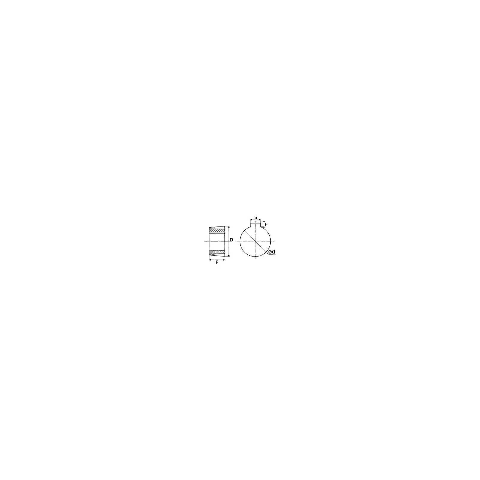 Moyeu Acier Amovible Conique - Type 2517 Alésage Ø 40MM