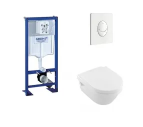 Pack WC Grohe Rapid SL + Cuvette Architectura D Villeroy+plaque