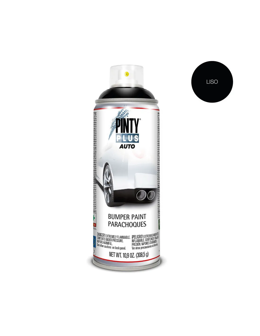 Peinture En Aérosol Pintyplus Auto 520cc Pare-Chocs Finition Lisse Bl104 Noir - 95870