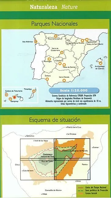 PN TEIDE RED DE SENDEROS 1.25.000