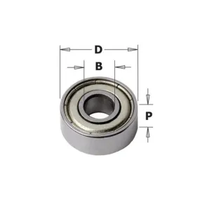 Roulement diamètre 9,5 mm - Alésage 4,76 mm - Épaisseur 3,2 mm