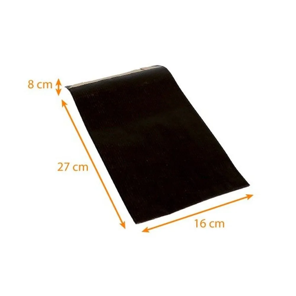 Sacs papier fantaisie 16x8x27cm kraft noir (intérieur kraft brun) par 250