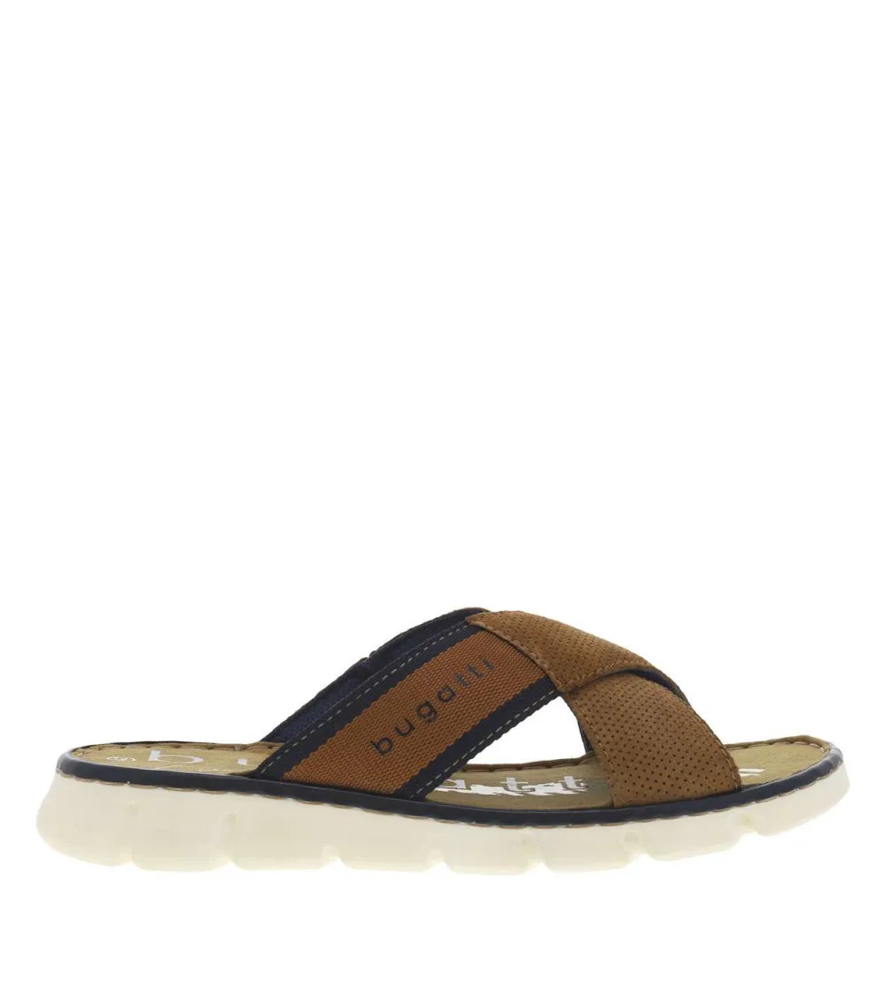 Sandales Bugatti en cuir cognac
