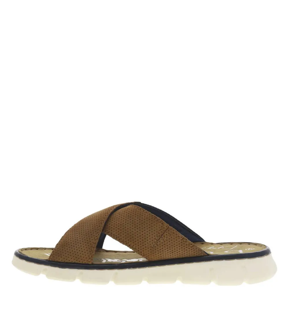 Sandales Bugatti en cuir cognac