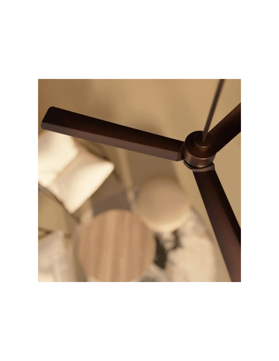 Ventilateur LED marron Anne XL [plus de 32m2] | leonleds