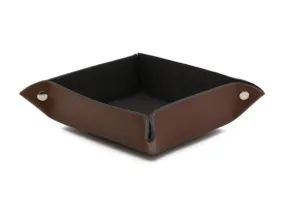 Vide poche en cuir marron