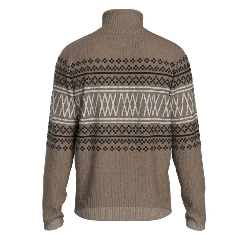 We Norwegians Setesdal Zip Up Pullover - Pull en laine mérinos homme